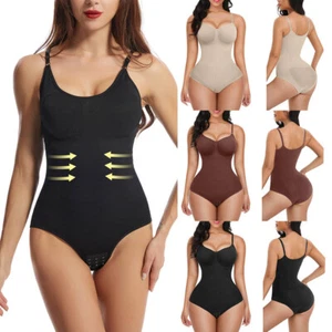 Women's Full Body Shaper Shapewear Seamless Firm Tummy Control Slimming Bodysuit - Picture 1 of 19