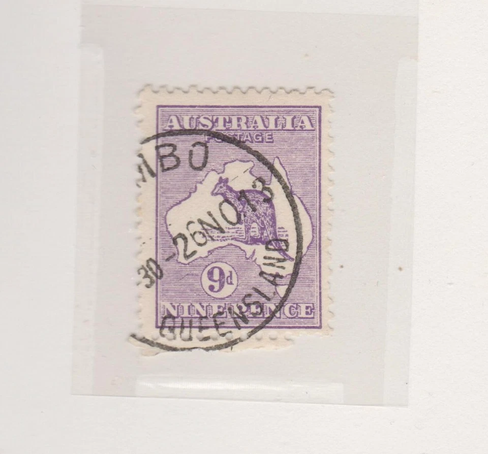 Australia Canguro 9 1913 9p VF Usado con fecha 1913 Foto 1 de 1