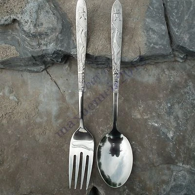 TA titanium spoon fork flatware dinerware cutlery outdoor fishing kitchen LS - Image 1 of 4
