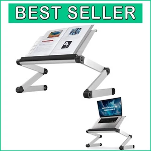 Portable 360-Degree Adjustable Reading Stand for Cookbooks & Laptops - Silver - Picture 1 of 11