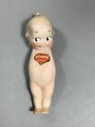 Kewpie Rose O'neill Bisque Original Red Heart Germany No Arms 4.5" Blue Wings