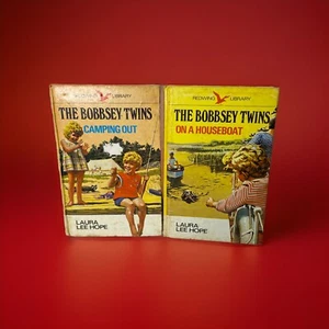The Bobbsey Twins'. X2 Camping Out And Ona Houseboat : Vintage 1973 Hardcover - Imagen 1 de 12