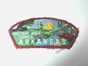 Vtg BSA Westark Area Council Arkansas Boy Scouts Sew Iron On Embroidered Patch   - Picture 1 of 2