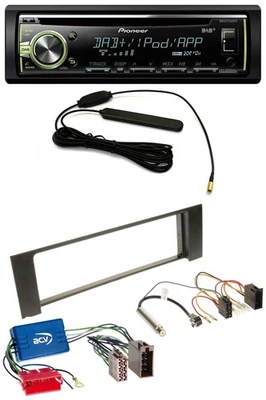 Pioneer MP3 USB CD DAB AUX Autoradio für Audi A4 B6 00-04 Aktivsystem Mini-ISO - Bild 1 von 4