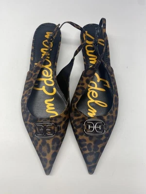 Sam Edelman Mujer Aggie Leopardo Punta Cordón Plano Talla 10.5 Foto 1 de 4