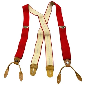 Vintage L.L. Bohnenrot Hosenträger Lederverschlüsse lang - Bild 1 von 11