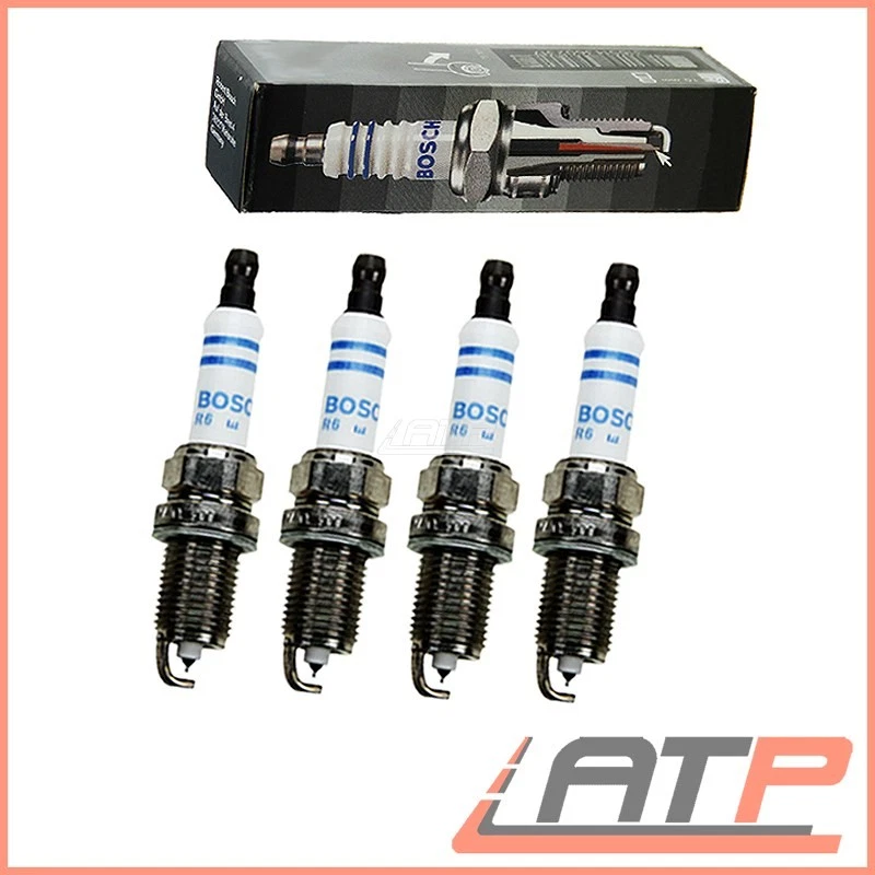 4X BOSCH SPARK PLUG WR7DC+ FOR FIAT CINQUECENTO 0.9 DUCATO 280 290 82-94 1.8 2.0 - Image 1 of 1