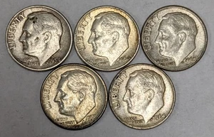 Roosevelt Silber Groschen 5 verschiedene Datumsangaben - Bild 1 von 3