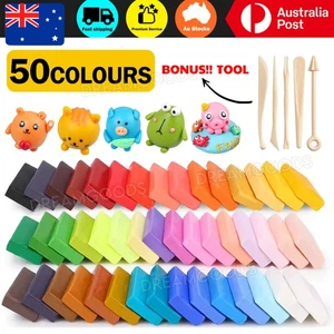 Clay DIY Kit Polymer 50 Colors Oven Bake With Modeling Tools Toy Accessories AU - Picture 1 of 9