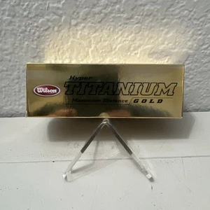 Wilson Hyper Titanium Maximum Distance Gold Golf Balls Sleeve of 3 - Picture 1 of 6