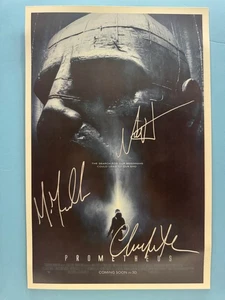 PROMETHEUS MOVIE POSTER 11x17 SIGNED BY 3 AUTHENTICATED wCOA FREE SHIP - Picture 1 of 3