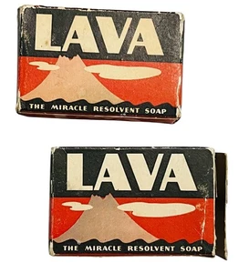 2 Vintage Lava Bar Seife volle Größe unbenutzt Handseife Original Boxen Made in USA - Bild 1 von 7