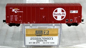 MICRO-TRAINS Z SCALE 50' RIB SIDE BOX CAR ATCHISON, TOPEKA & SANTA FE 51100274 - Picture 1 of 3