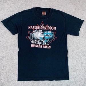 Camisa Harley Davidson Para Hombre Pequeña Negra Cataratas del Niágara Canadá Y2k Motocicleta - Imagen 1 de 10