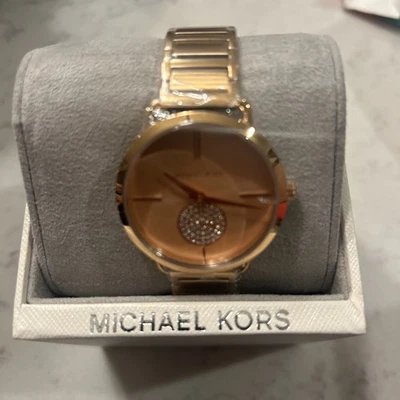 MICHAEL KORS MK3640 Portia Rose Gold Dial Stainless Steel Bracelet Women's Watch - Image 1 of 3