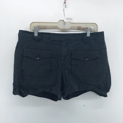 vince shorts women size 8 washed black chino summer Relaxed fit waist pockets - Изображение 1 из 4