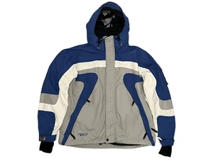 K2 Outerwear Men’s Large Cyclone Skiing Snowboarding Jacket Blue Hooded Zip - Picture 1 of 10