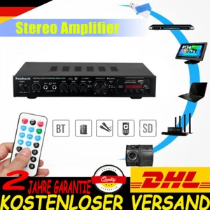 HiFi Verstärker Tonkanal Digital FM USB Stereo Amplifier Bluetooth Vollverstärke - Bild 1 von 8