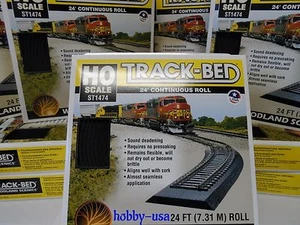 Woodland Scenics HO ST1474 TRACK-BED ROADBED 4pc x 24' ROLL NIB WOO1474-SET - Picture 1 of 4