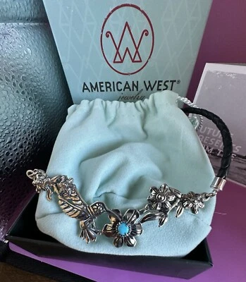 NUEVO COLLAR DE CUERO COLIBRÍ POLLACK AMERICAN WEST Carolyn - Foto 1 de 4