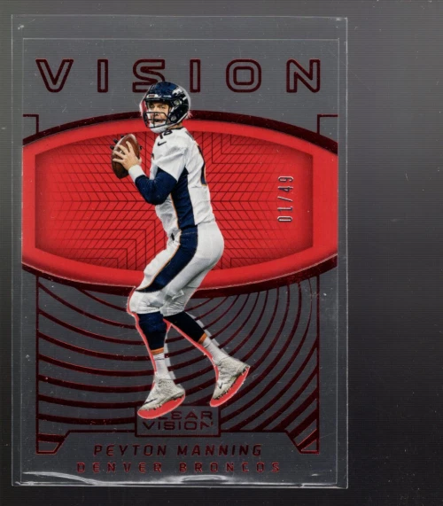 B5159- 2016 Panini Clear Vision Vision Red #18 Peyton Manning /49 - NM-MT - Image 1 of 2