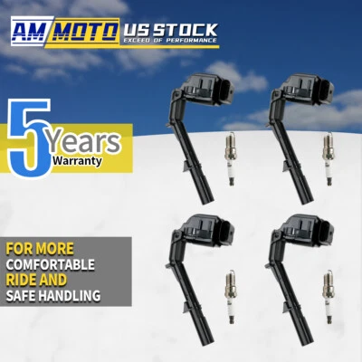 4X Ignition Coil & IRIDIUM Spark Plug for Mercedes-Benz INFINITI Q50 Q60 UF734  Foto 1 de 4