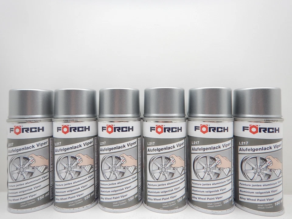 FÃ¶rch Alufelgenlack Viper Alu Felge L217 Felgen Lackieren Silber 150ml Spraydose