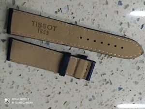 Tissot 1853 Black leather band strap 20 mm original NOS - Picture 1 of 6
