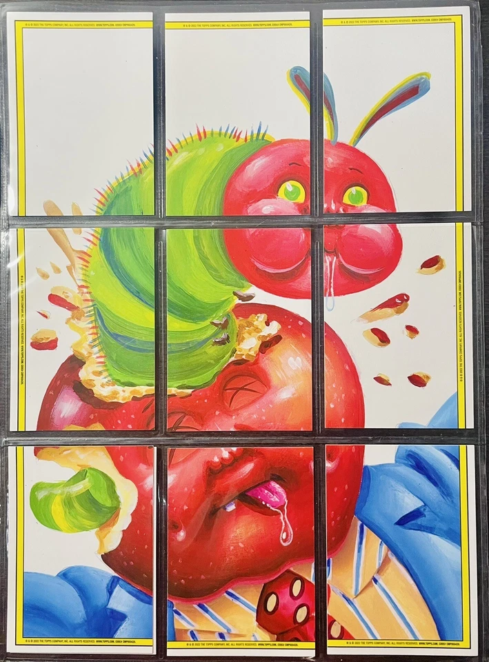 Rompecabezas de 10 cartas Gpk 2022 Bookworms Hungry Henry & Caterpillar Eaton 🧩📕🍎🐛 Foto 1 de 1