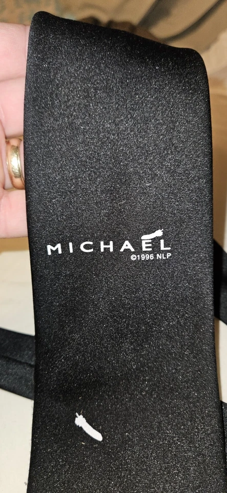 Corbata de cuello promocional de película de Michael vintage rara de los 90 John Travolta Angel Memoribilia Foto 1 de 4