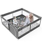 Baby Playpen for Babies and Toddlers 50 x 50 50×50×27 Inch Baby Playpen Grey