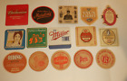 Lot of 15 different Vintage European & American Beer Coasters