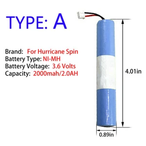 Paquete de baterías para Hurricane Spin Scrubber cepillo limpiador Spin-Scrubber bañera 2.0ah - Imagen 1 de 4