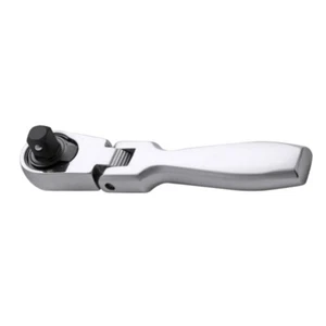 Llave de cabeza flexible 2 en 1 acero grado industrial llave de trinquete pulido - Imagen 1 de 8