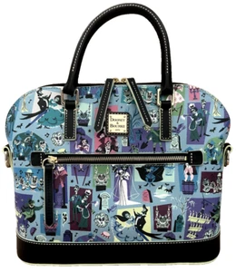 New Disney Parks 2020 Dooney & Bourke Blue Haunted Mansion Satchel Tote - F - Picture 1 of 7