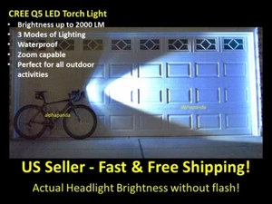 Waterproof LED Bike Lights Set Headlight Caution Bicycle Light Flashing Blinking - Picture 1 of 3