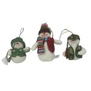 Schneemann Ornamente - Jäger Schneemann, Fischer Schneemann, Schneemann Weihnachten - Bild 1 von 7