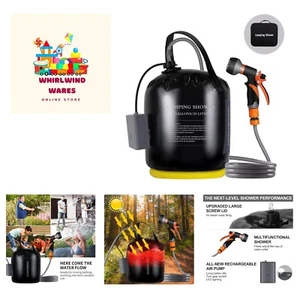 Portable Camping Shower, 5gallons/20 liters Rechargeable air Pump Outdoor Ele... - Picture 1 of 10