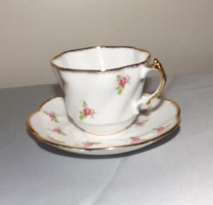 Salisbury tazza e piattino osso Cina rose rosa Inghilterra - Foto 1 di 5