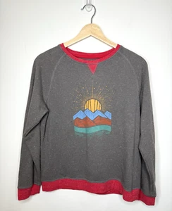 United by Blue Sweatshirt Kids XL Brown Organic Cotton Outdoor Hiking Mountains - Picture 1 of 6