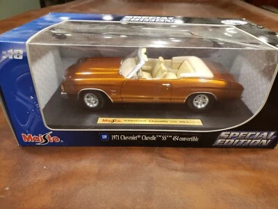 MAISTO Chevrolet Chevelle SS 454 1971 1:18 Chevy Die Cast Convertible NIB 46629 - Image 1 of 4