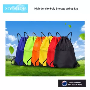 STRING DRAWSTRING BAG BACKPACK WITH ZIP POCKET--GYM,Swim,Sports, Storage, Shoe - Picture 1 of 20