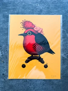 MIKE MITCHELL - Yellow Fronted Woodpecker, Yellow Variant | Fat Bird Series - Bild 1 von 3