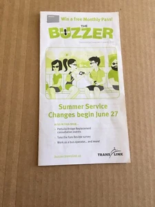 The Buzzer BC TRANSIT Translink Bus June 2016 Summer Vancouver BC Newsletter - Bild 1 von 2