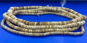 PERLINE PNEUMATICO OSSO DI BUFALO bianco anticato 4mm 6mm 8mm 10mm 1-3 fili gioielli artigianali - Foto 1 di 10