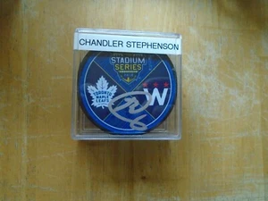 Chandler Stephenson Autographed (Stadium Series) Capitals Puck - Picture 1 of 3