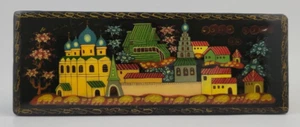 Russian Palekh Lacquer Hand Painted Trinket Box Signed by Artist - Picture 1 of 21