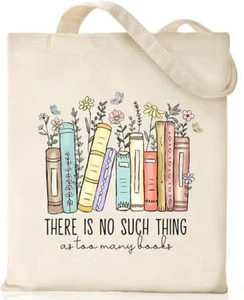 Canvas Tote Bag for Women with Inner Pocket, Aesthetic Shoulder Book Bags Gift T - Picture 1 of 5
