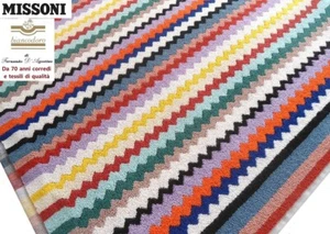Missoni Rug 90 X 60 Multi-Purpose 100% Cotton Heavy Non-Slip 3D Design - Picture 1 of 12