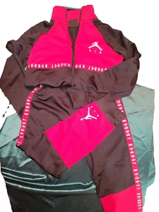 Jordan Jumpman Air Blocked Tricot Tracksuit Set Kids Boys M sz 5-6 yrs 2 pc WARM - Picture 1 of 10